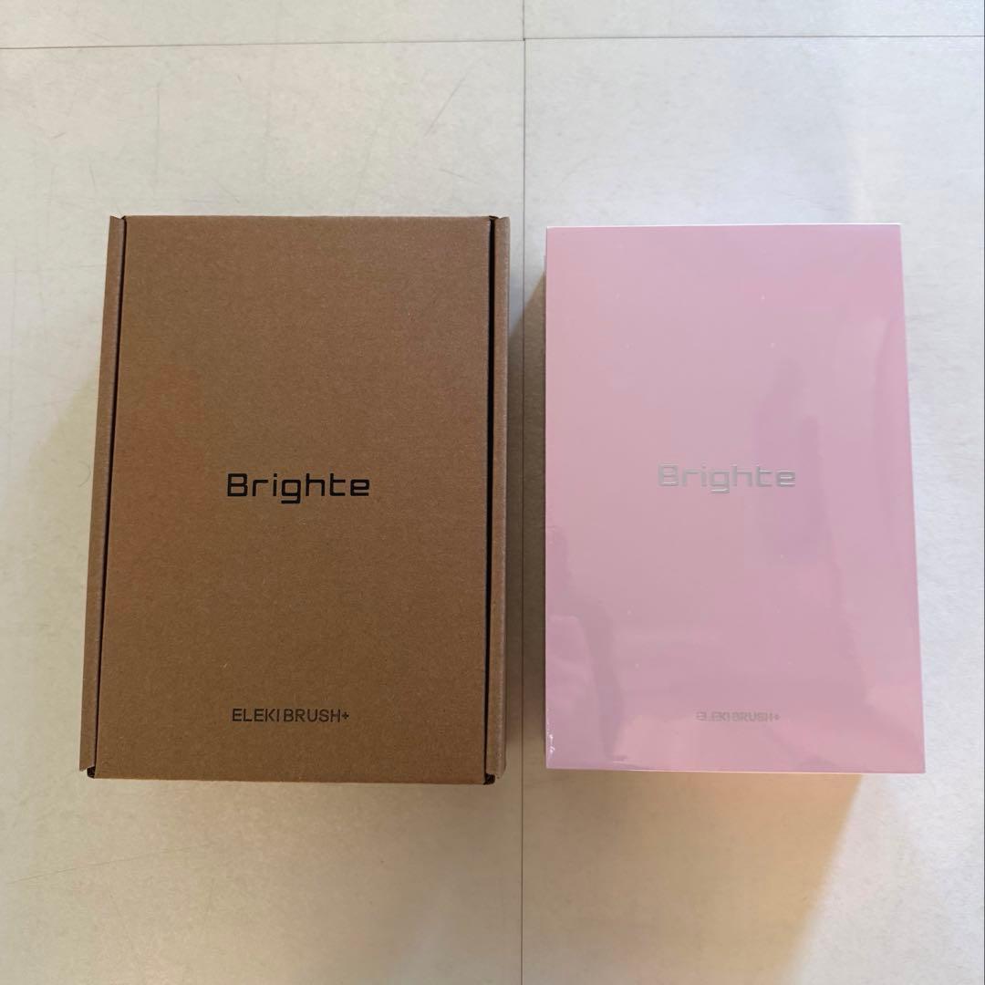 ブライト　エレキブラシ+　新品　未開封　ピンク Brighte ブライト ELEKI BRUSH+ PINK エレキブラシ ピンク 美顔器 EMS